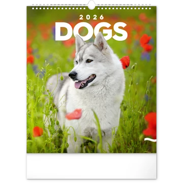 Falinaptár képes  300x340mm Dogs Realsystem 2026.