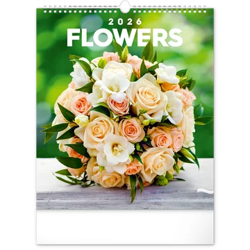 Falinaptár képes  300x340mm Flowers Realsystem 2026.