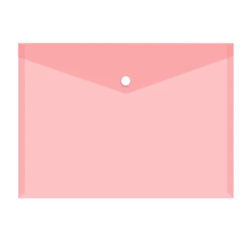 Irattartó tasak A5, PP patentos transzparens Icarus piros