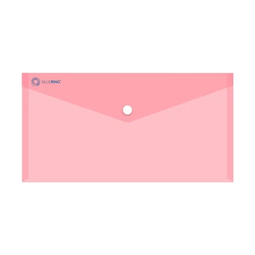 Irattartó tasak DL `csekk` patentos PP Bluering® transzparens piros