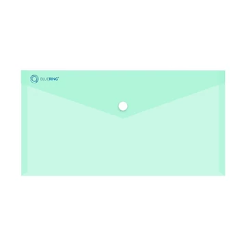 Irattartó tasak DL `csekk` patentos PP Bluering® transzparens zöld