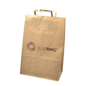 Szalagfüles papírtáska 32x15x44cm Bluering® barna