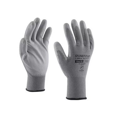 Szerelőkesztyű poliészter PU tenyérmártással L-es méret Guarder szürke
