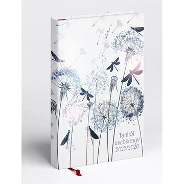 Tanítói zsebkönyv A5, műbőr 145mmx205mm, fehér lapokkal pitypang 2025/2026 Realsystem