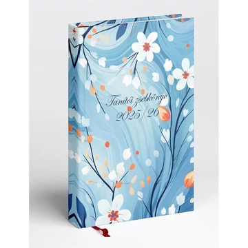 Tanítói zsebkönyv A5, műbőr 145mmx205mm, fehér lapokkal szirmok 2025/2026 Realsystem