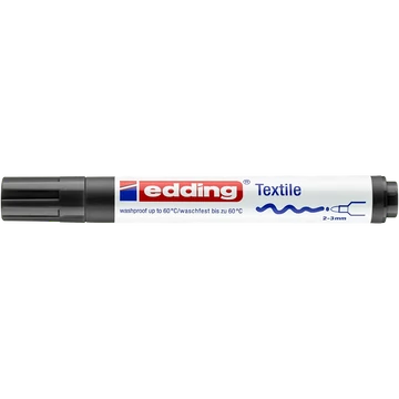 Textilfilc 2-3mm, kerek Edding 4500 fekete