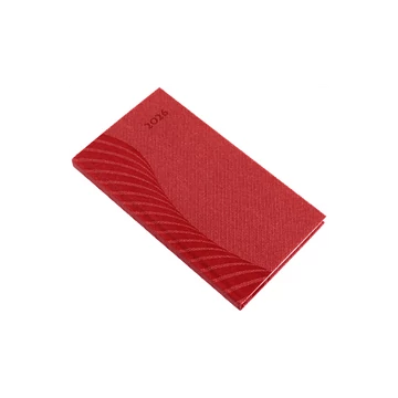 Zsebnaptár álló Amigo, fehér lapokkal bordó Realsystem 2026.