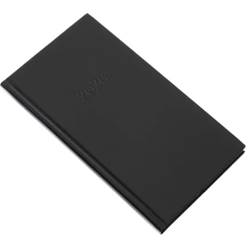 Zsebnaptár álló Standard, fehér lapokkal fekete Realsystem 2026.