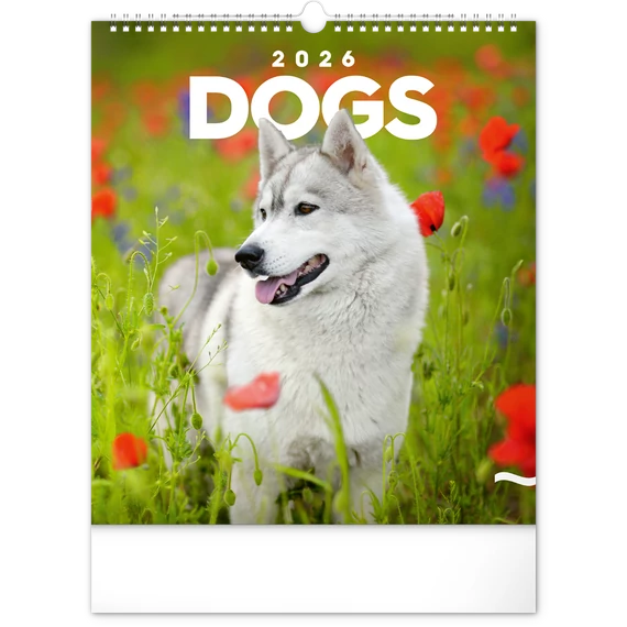 Falinaptár képes  300x340mm Dogs Realsystem 2026.