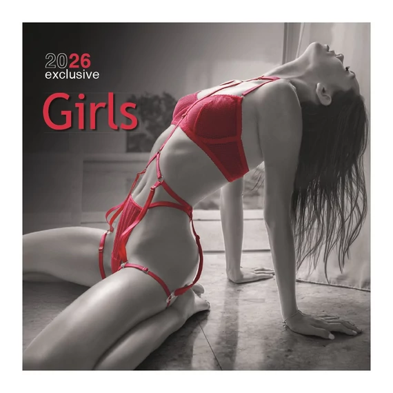 Falinaptár képes 330 × 330 mm, fehér lapokkal Hot Girls 18+ Dayliner 2026.