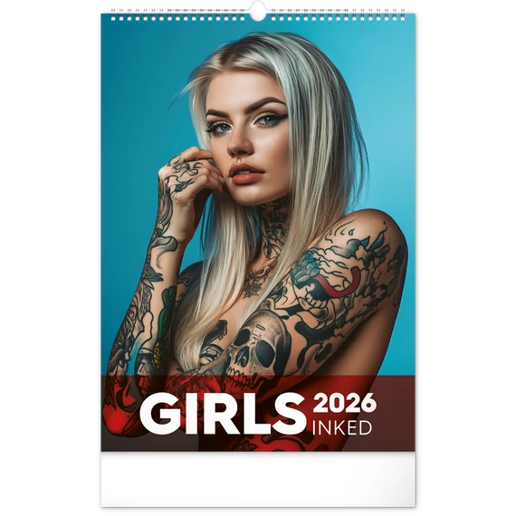 Falinaptár képes  330×460mm Inked Girls Realsystem 2026.