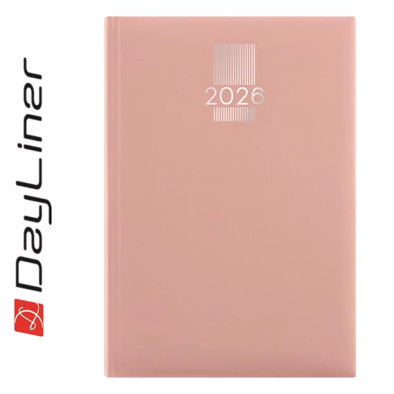 Határidőnapló MyPastel A5 napi, krémszínű lapokkal púder Dayliner 2026.