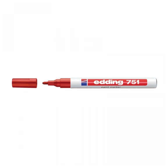 Lakkmarker 1-2mm, kerek Edding 751 piros