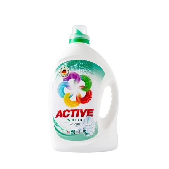Mosógél 3 liter (60 mosás) fehér ruhákhoz Active white