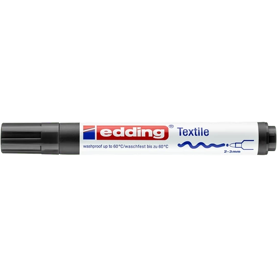Textilfilc 2-3mm, kerek Edding 4500 fekete