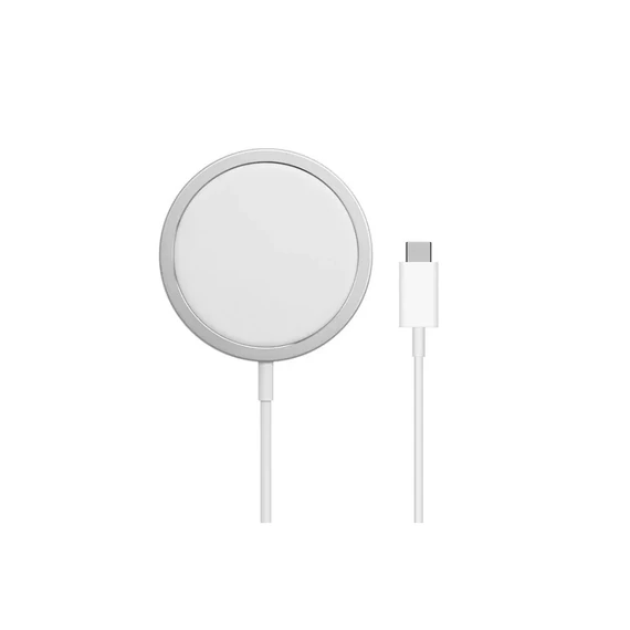 Töltő asztali APPLE (Type-C, wireless, gyorstöltő, 100cm, textil, MX2H2ZM/A utód, APPLE Watch töltő) fehér