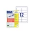 Kép 1/3 - Etikett címke, 97x42,3mm, univerzális, 65 lap, 12 címke/lap Avery, fehér