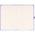 Kép 2/4 - Keménytáblás notesz pontozott vonalozással krémszínű lapokkal leszorító gumiszalaggal Lila 130x210mm, Presco