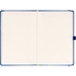 Kép 2/4 - Keménytáblás notesz pontozott vonalozással krémszínű lapokkal leszorító szalaggal Dark blue 130x210mm, Presco