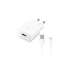 Kép 1/2 - Töltő hálózati HUAWEI USB aljzat (18W, gyorstöltő + C02450768A microUSB kábel) fehér